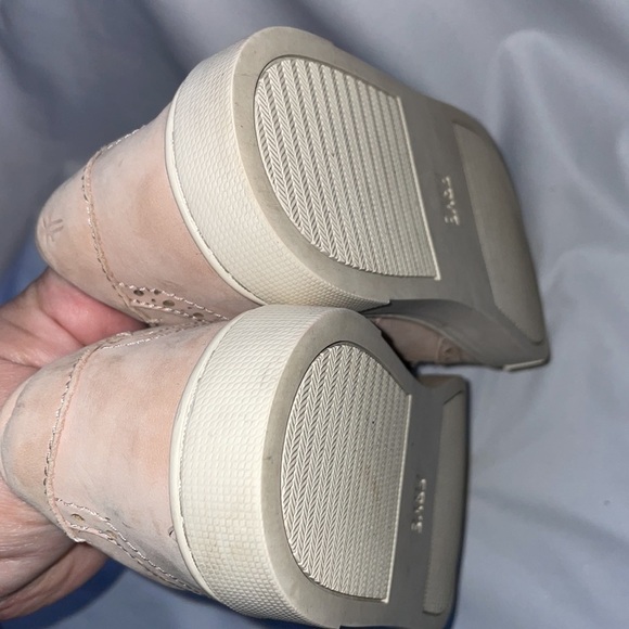 Frye Gemma Kiltie Brogue Monk Strap Sneakers Blush Pink size 7.5 - Picture 15 of 16